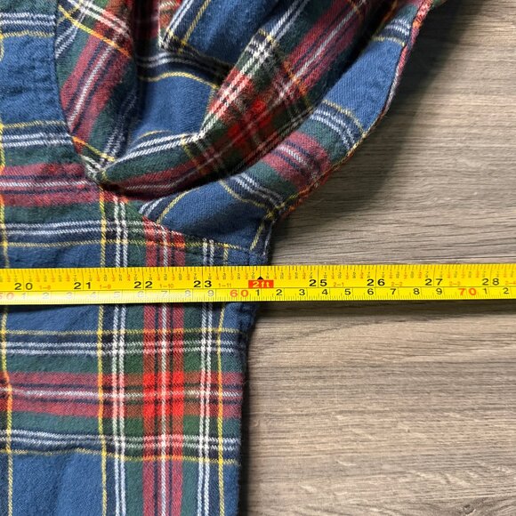 L.L. Bean Men's Scotch Plaid Flannel Shirt - Navy/Red - Picture 4 of 5